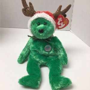 Ty Beanie Baby Retired 2002 Holiday Teddy